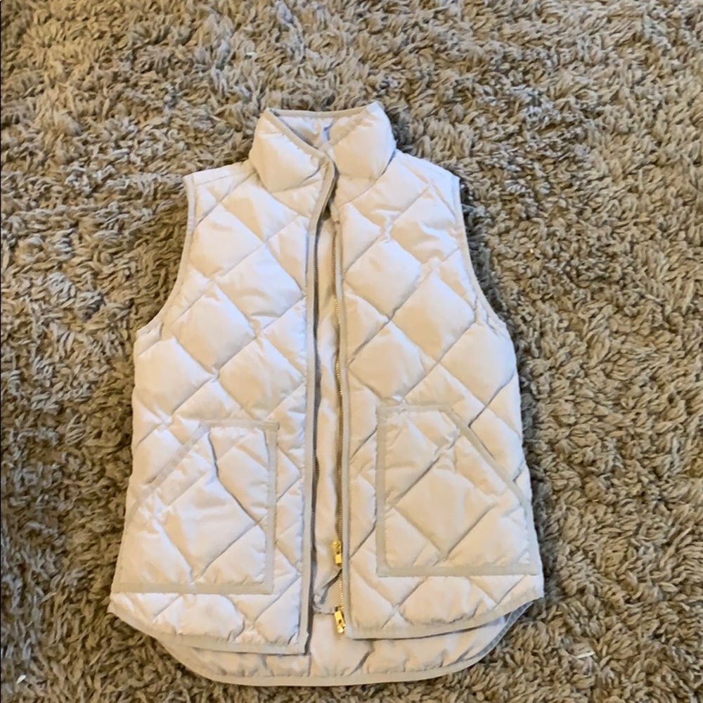 Gray j crew puffer vest